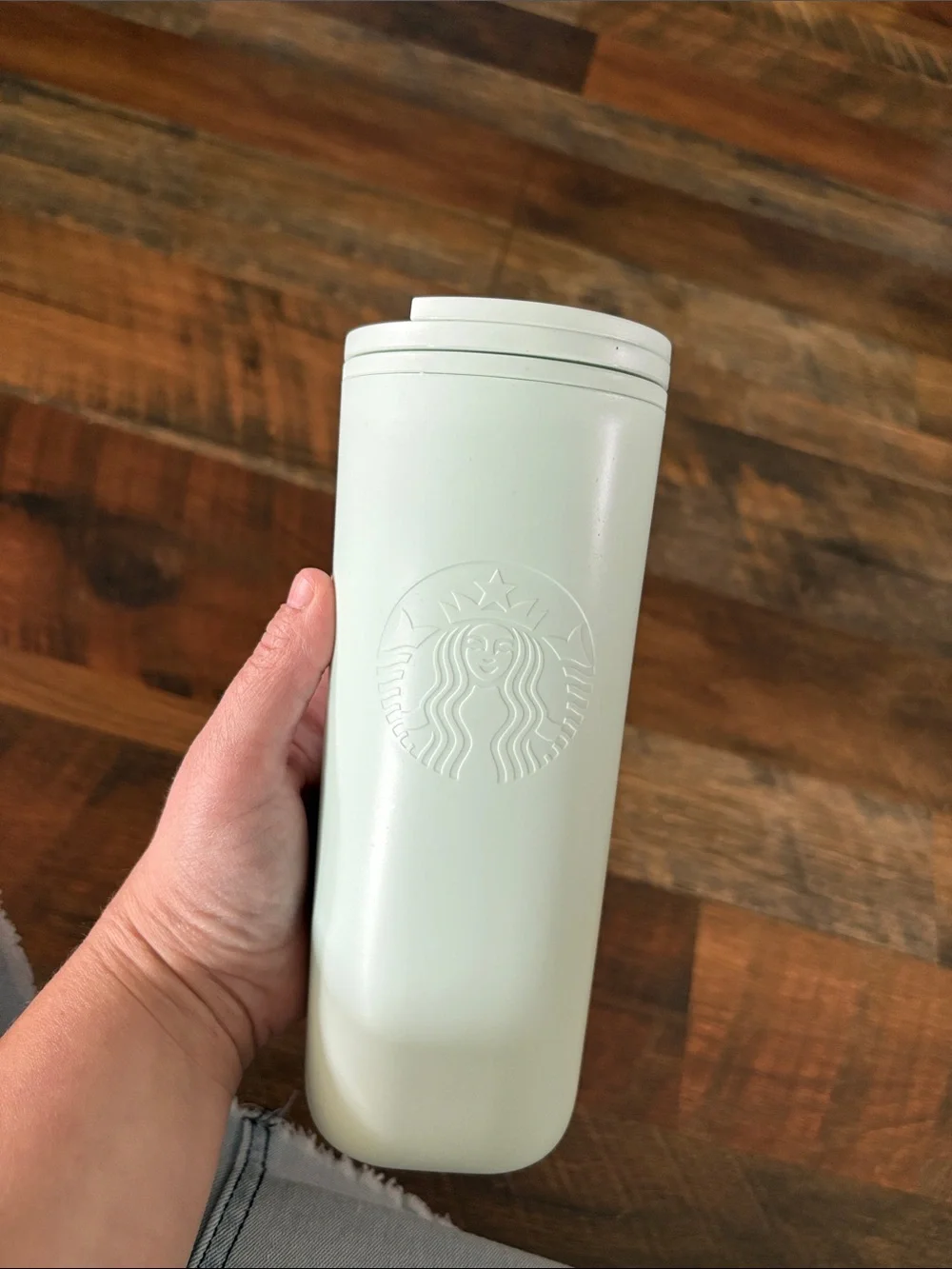 Starbucks Matte Mint Travel Mug with Embossed Logo